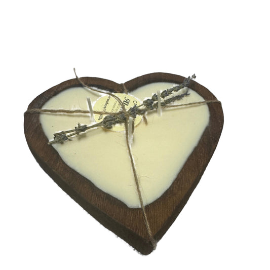 Heart Dough Bowl Lavender & Vanilla Candle