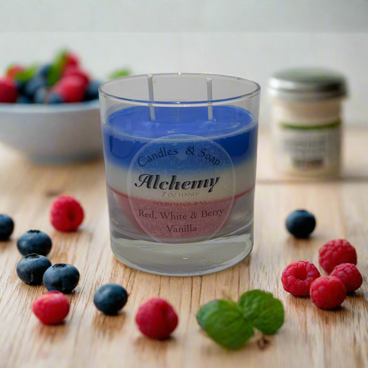 Red, White & Berry Vanilla Soy Wax Candle