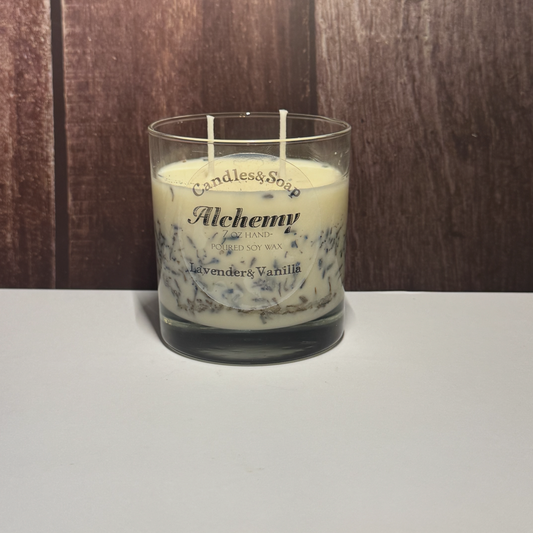 Lavender Vanilla Scented Soy Wax Candle