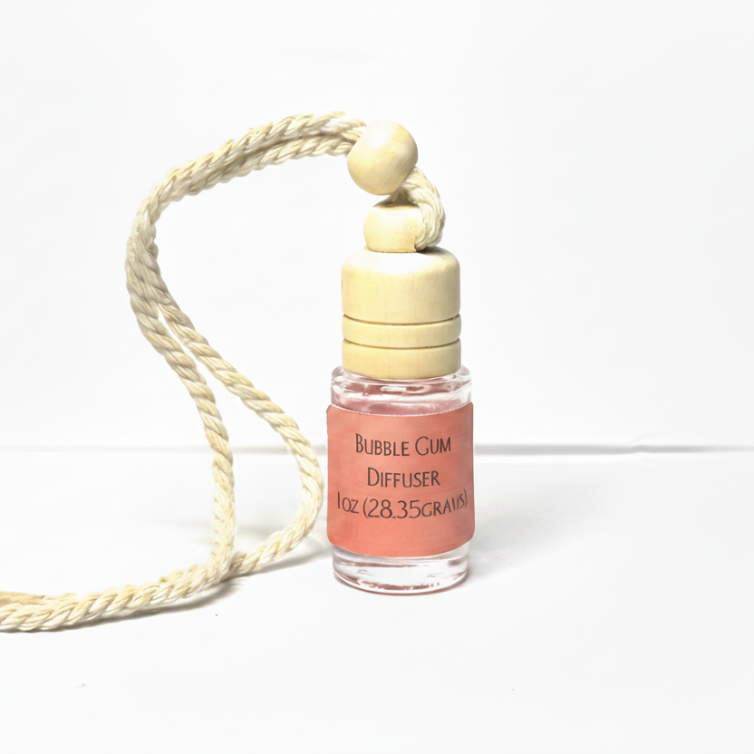 Bubble gum diffuser with a rope on a white background