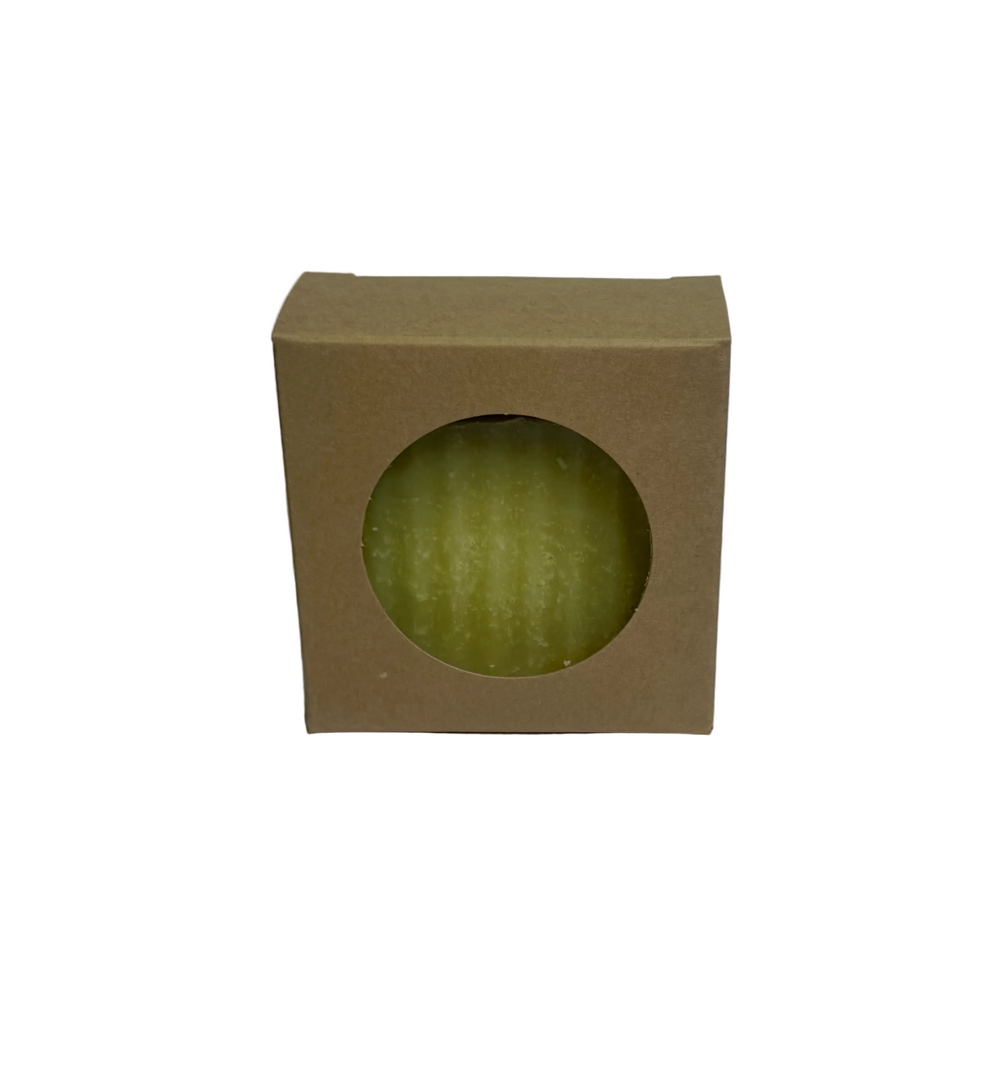 soap bar in a beige box on a white background