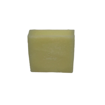 Beige cube on a light gray background