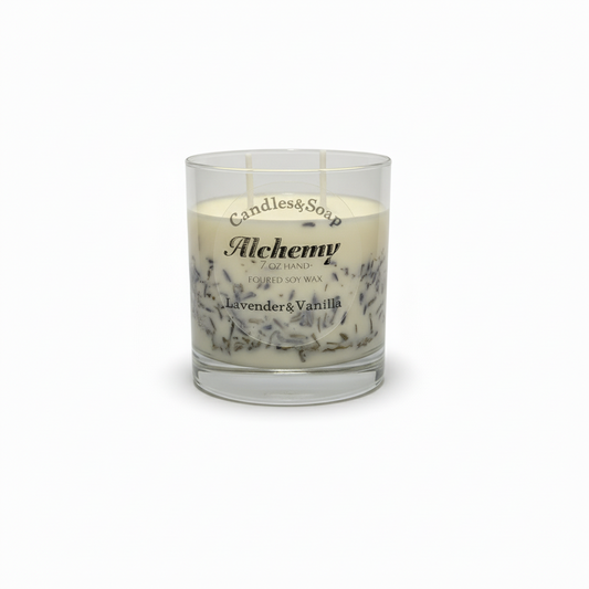 Lavender Vanilla Scented Soy Wax Candle